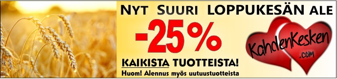 Elokuun alennusmyynti kaikki tuotteet -25%