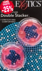 Island Rings Double Stacker -tuplarenkaat, pinkki