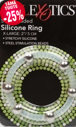 Steel Beaded Silicone Ring Extra large (XL)