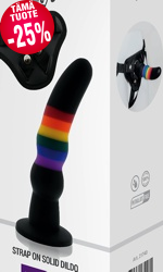 Colorful strap-on dildo, 18/4