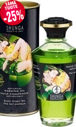 Shunga Warming Oil, exotic green tea, 100 ml