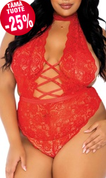 Farisha-teddy, punainen, koko XL/2XL