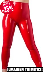 Latex-leggingsit, punaiset