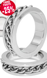 Push Steel - BDSM Chain Master Erection Ring, 45 mm
