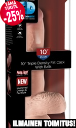 King Cock Plus Triple Density Fat Cock 10” with balls, 25/5