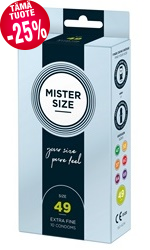 Mister Size -kondomi 49 mm, 10 kpl
