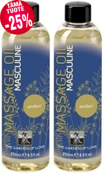 Masculine Amber -hierontaöljy, 250 ml