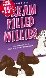Cream Filled Willies - pippeli-täytesuklaa, 92 g