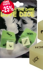 Glow in the dark - love dice